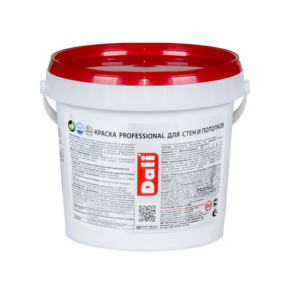 Краска для стен и потолков DALI PROFESSIONAL белая глубокомат. 0,9 л Рогнеда