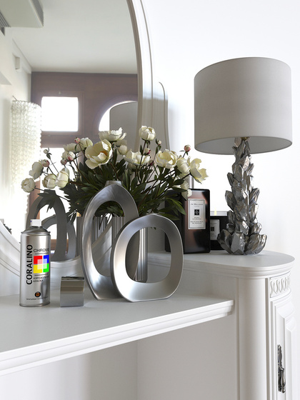 Краска Coralino Металлик (520мл, яркий хром)