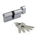 Механизм цилиндровый (35/35, ключ/вертушка, хром, английск.ключ) ЕСО Z ЛВ-70 NORA-M
