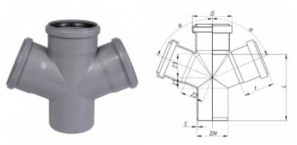 Крестовина HTDA ф110ммхф110ммх45 OSTENDORF (115880)