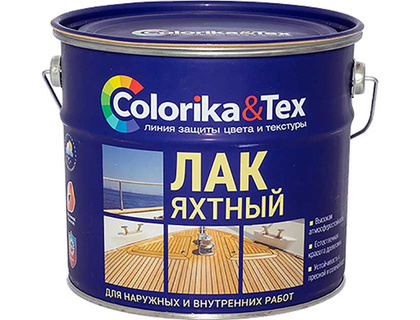 Лак яхтный глянцевый Colorika Tex 2,7л