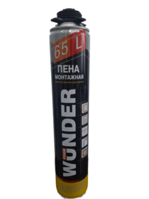 Пена монтажная профессиональная WUNDER Foam с низким вторичным расширением, 870 мл