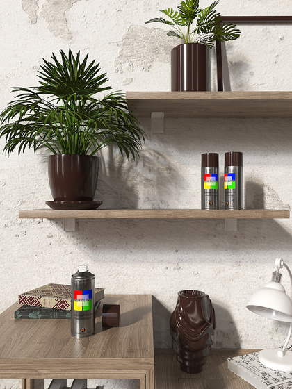 Краска Coralino RAL 8017 (520 мл, шоколадно-коричневый)