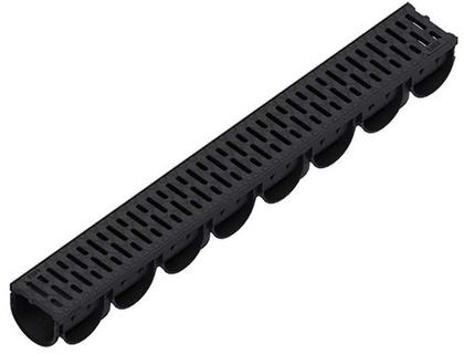 Лоток водоотводный S'park ЛВ-10.14.10-ПП с пластиковой решеткой 088208