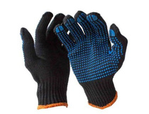 Перчатки с ПВХ нитка лайт черная 82/10, 10 кл 4-х