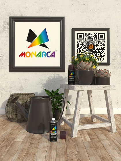 Краска акриловая Monarca RAL 8019 Серо-Коричневый 520мл