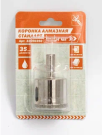 Коронка алмазн. по стеклу и кафелю 35,0 мм Bohrer