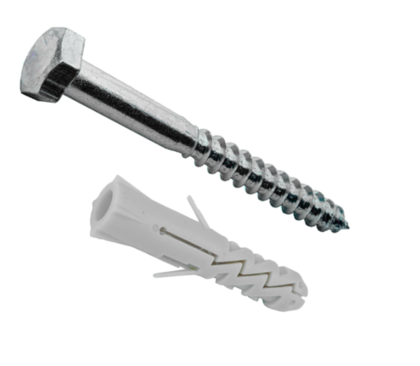 Дюбель с шурупом - шестигр.гол.(дюб.12х60-шур.8х70) (10 шт.)