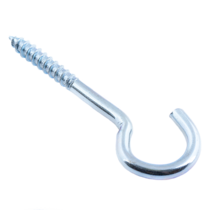Шуруп-крючок полукругл 4,0x50 белый цинк 2 шт