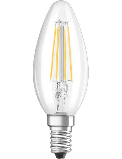 Лампа светодиодная филаментная С37 5Вт Е14 4000К LED-F C37 5W 4000K E14 HORIZONT