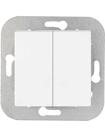 INA бел. Выключатель 2-кл. С510-551 (без рамки), ОККО