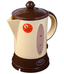 Электрочайник Polly-люкс, бежевый-коричневый, 1,7 л.