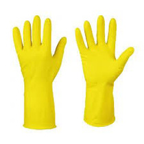 Перчатки латексные размер XL (1 пара) желтые