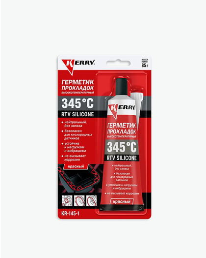 Герметик-прокладка KERRY нейтральный красный RTV SILICONE 85г