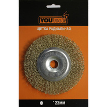 Щетка радиал. провол. ф200 х22мм (д/УШМ,волн.пров) J-9004 YOURTOOLS