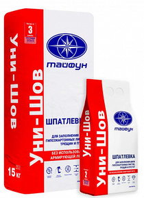 Шпатлевка гипсовая Тайфун Мастер Уни-Шов, 15кг