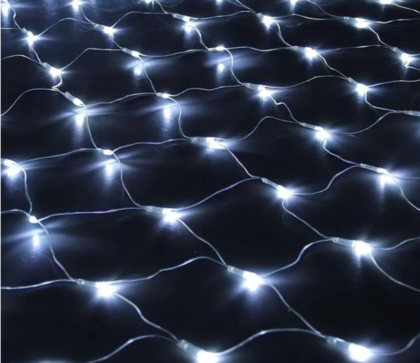 Гирлянда сетка Калядны час 1,5х1,5м, 120LED, хол. белый, арт. MUJ23040309-3