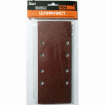 Шлифлисты самосцепл.д/виброшлишмашин  93х230мм P120 (8отв) (уп.5шт) YOURTOOLS
