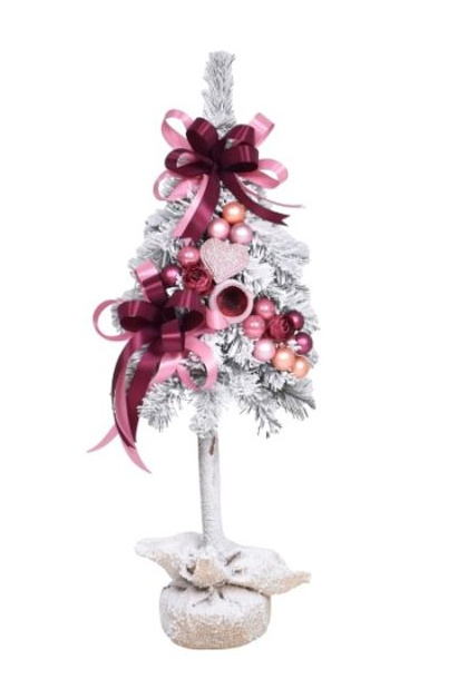 Ель на пне в мешковине Hibiskus 80см