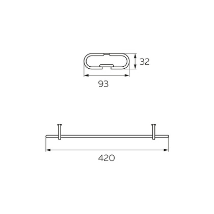 Держатель бокалов, хром MX-052
