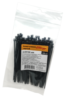 Хомут-стяжка 2,5х100мм Energy (чёрный) 100шт