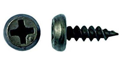 Шуруп по металлу 3,5х11 полуцилиндр острый 1000 шт оксидированный